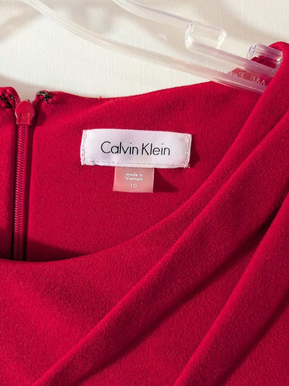 Calvin Klein Women's Red Sheath Dress - Picture 5 of 15